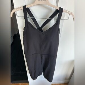 Old Navy Black One Piece Workout Romper Sz M